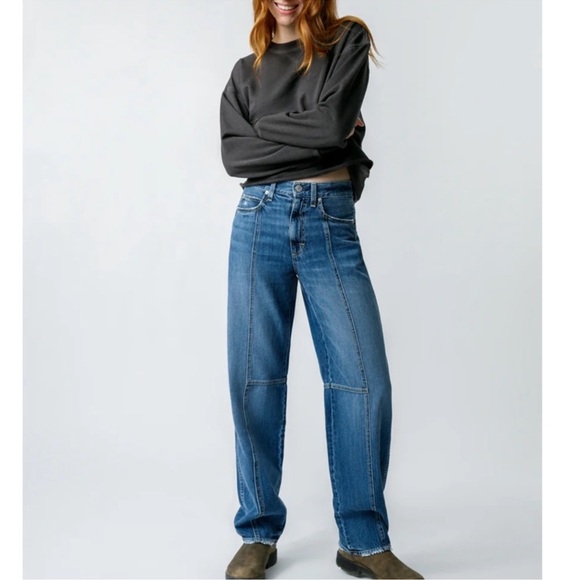 Amo Patsy Seamed Tapered Straight Leg Jeans Enchanted Wash size 25 - Picture 1 of 10